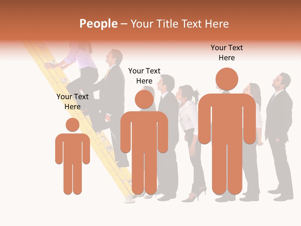 Ladder Females Corporate PowerPoint Template