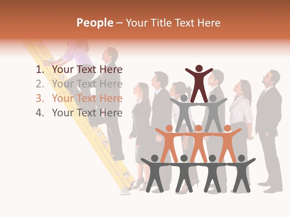 Ladder Females Corporate PowerPoint Template