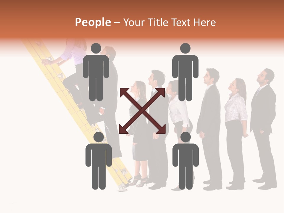 Ladder Females Corporate PowerPoint Template