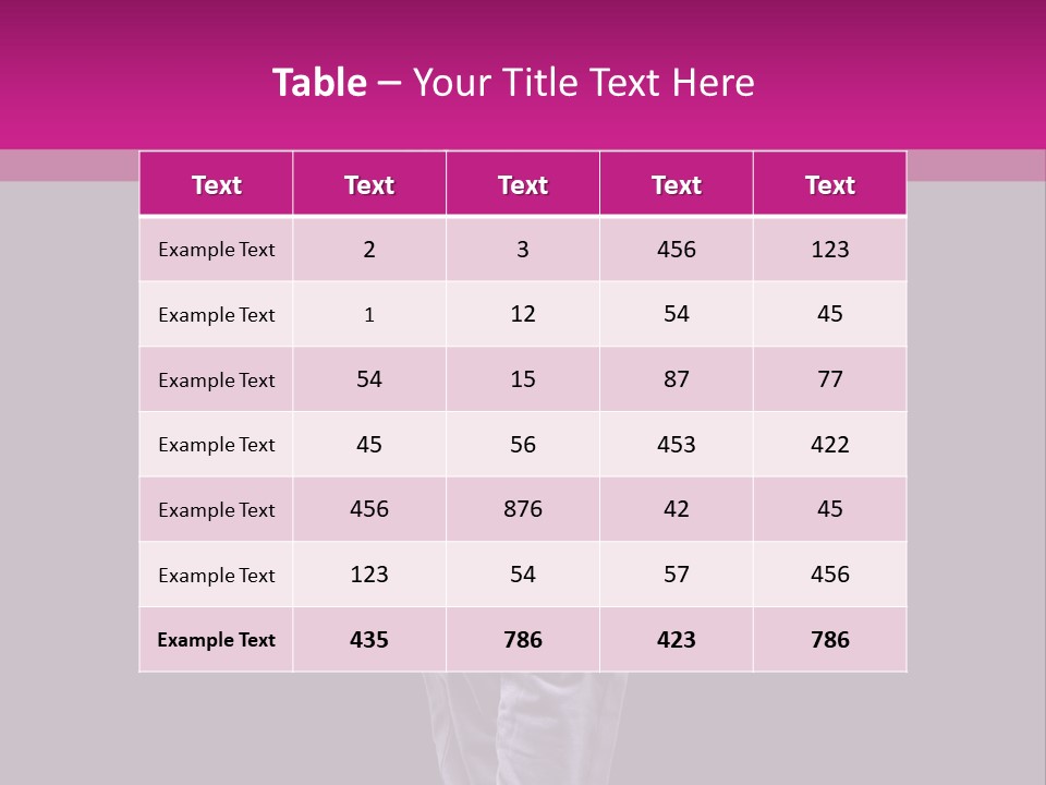 Chair Di Cu Ion Table PowerPoint Template