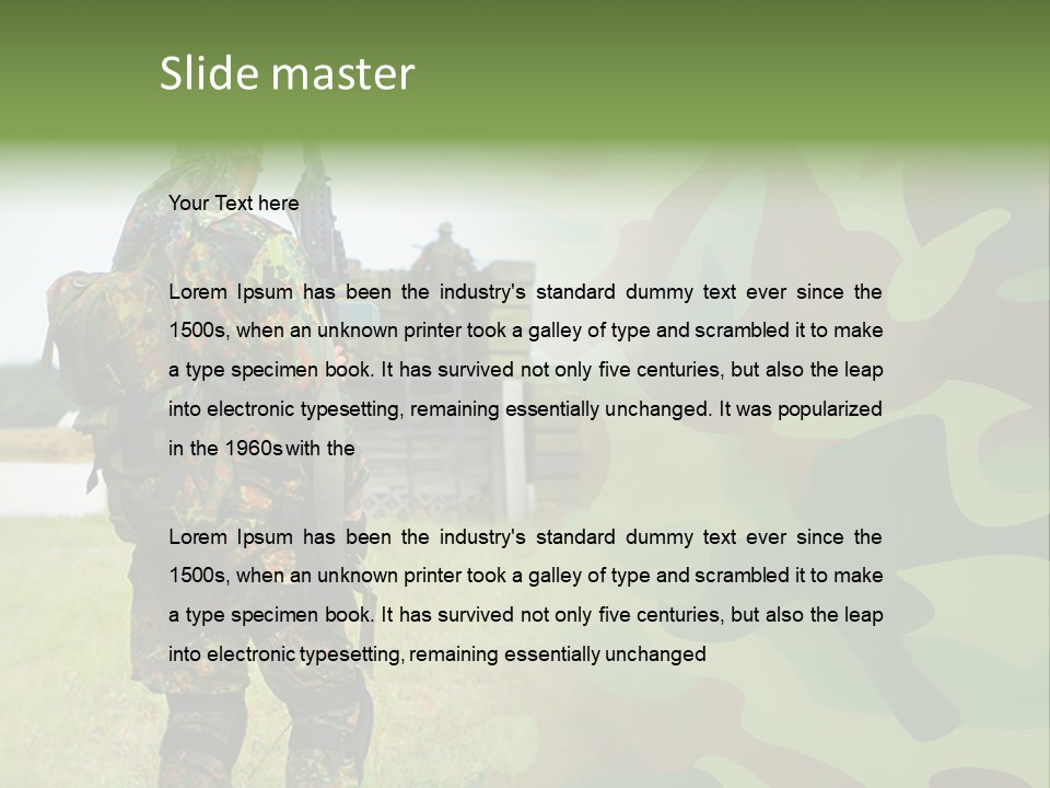 Royal Caucasian Arm PowerPoint Template