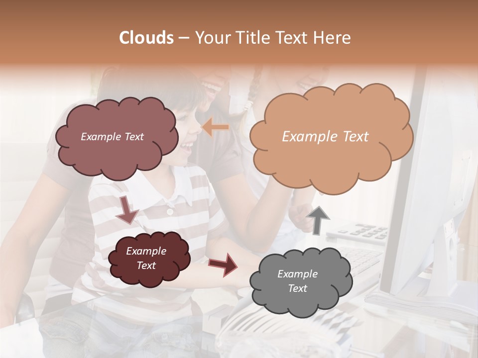 People Home Homework PowerPoint Template