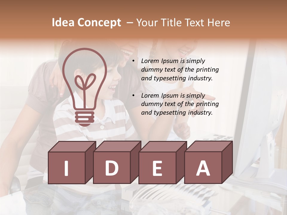 People Home Homework PowerPoint Template