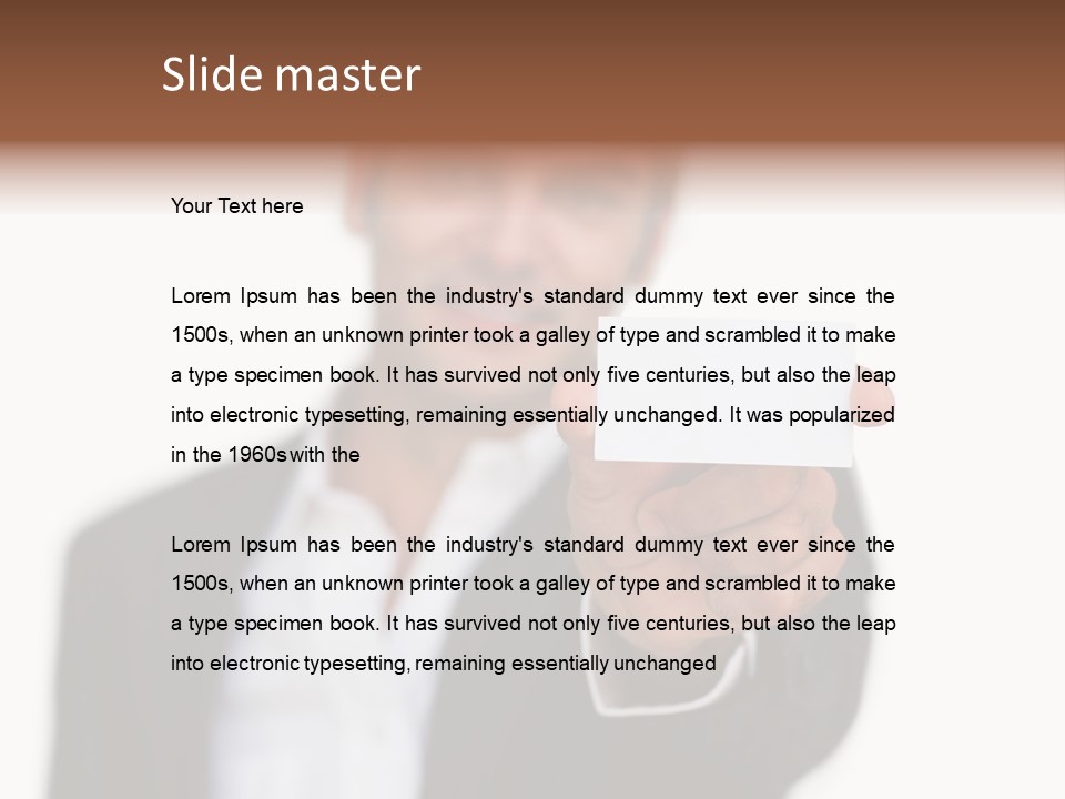 Portrait Looking Giving PowerPoint Template