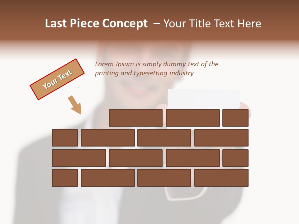 Portrait Looking Giving PowerPoint Template