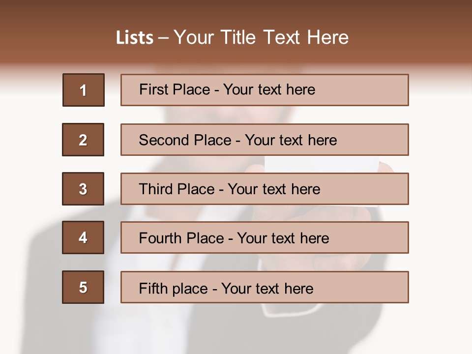 Portrait Looking Giving PowerPoint Template