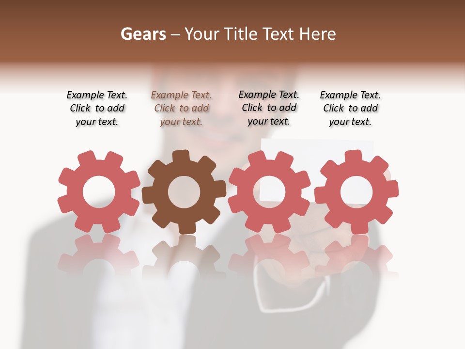 Portrait Looking Giving PowerPoint Template