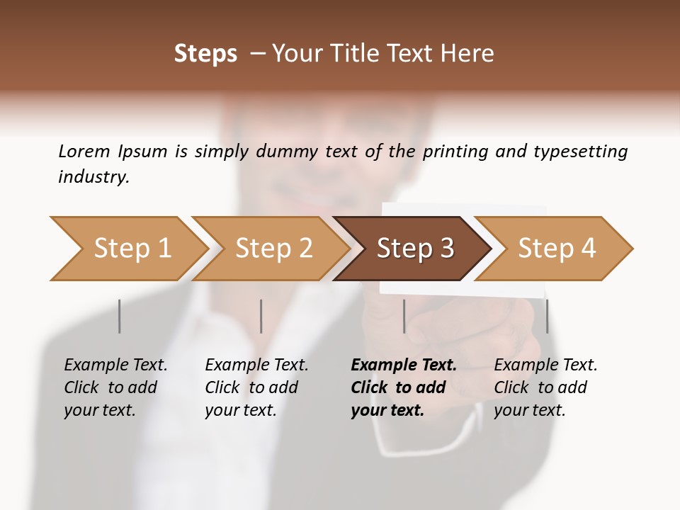 Portrait Looking Giving PowerPoint Template