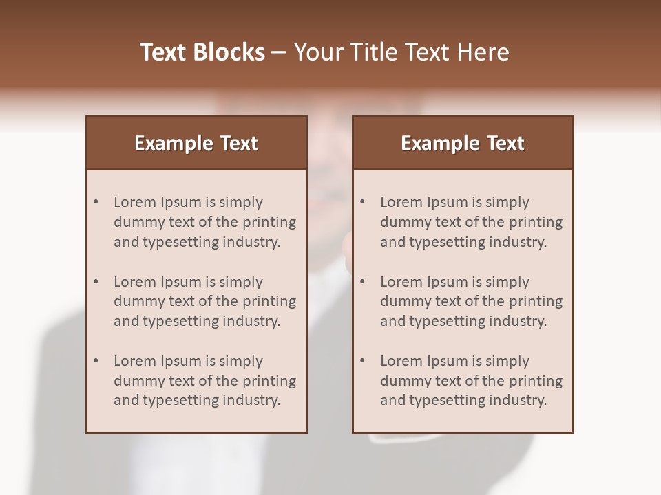 Portrait Looking Giving PowerPoint Template