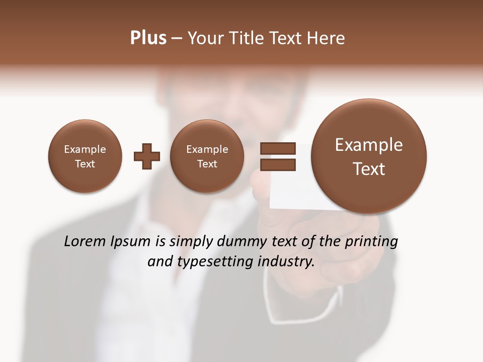 Portrait Looking Giving PowerPoint Template