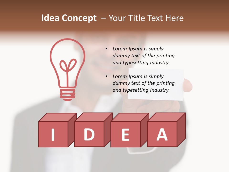 Portrait Looking Giving PowerPoint Template