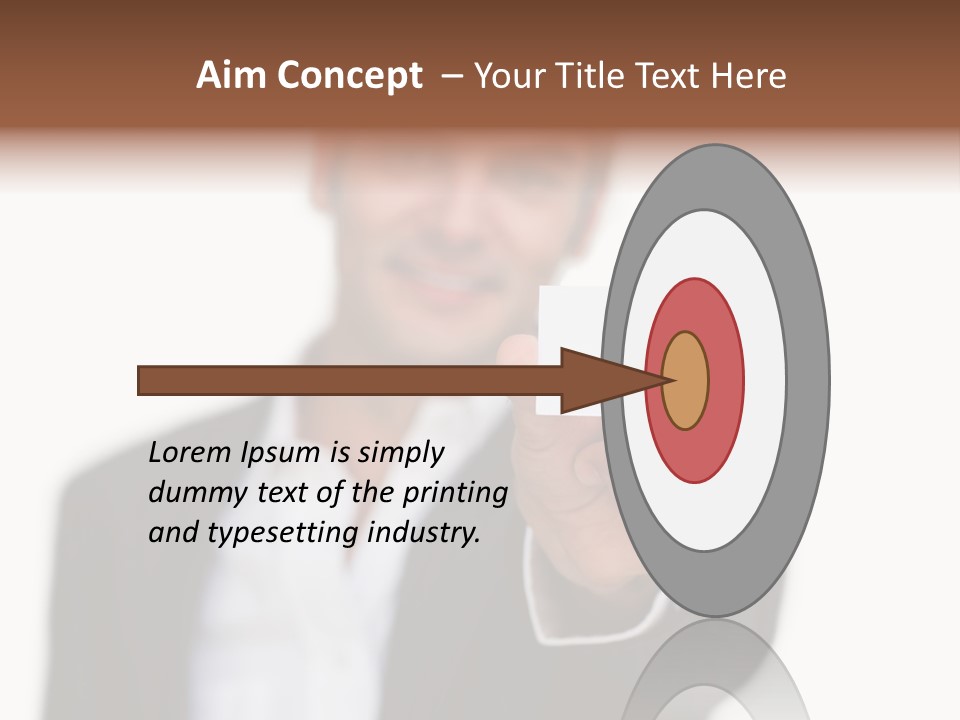 Portrait Looking Giving PowerPoint Template