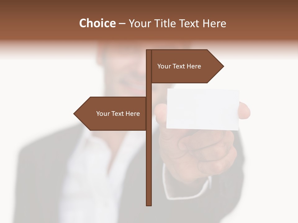 Portrait Looking Giving PowerPoint Template