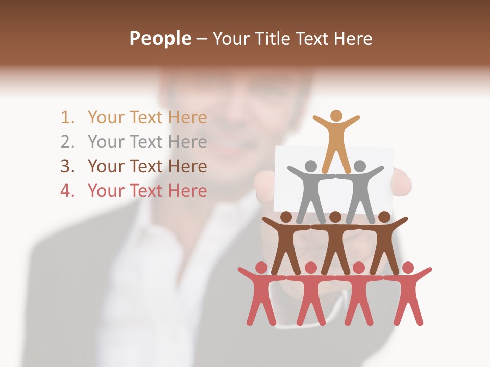 Portrait Looking Giving PowerPoint Template