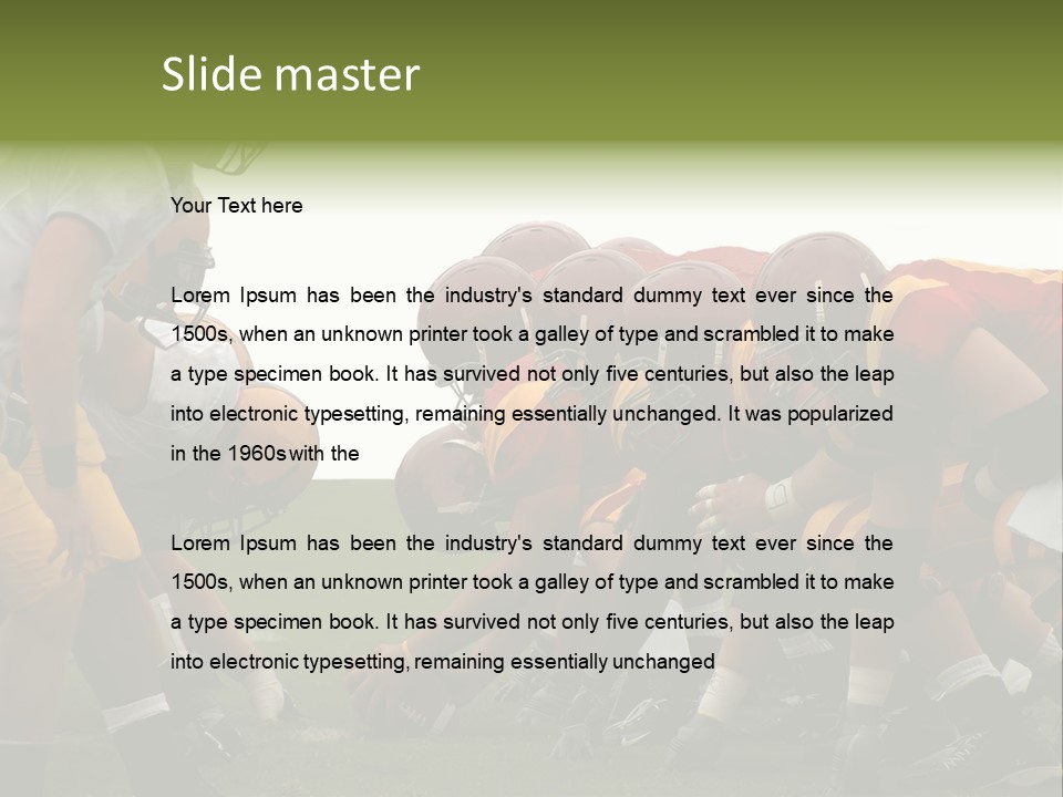 Person Yard Line Tackle PowerPoint Template