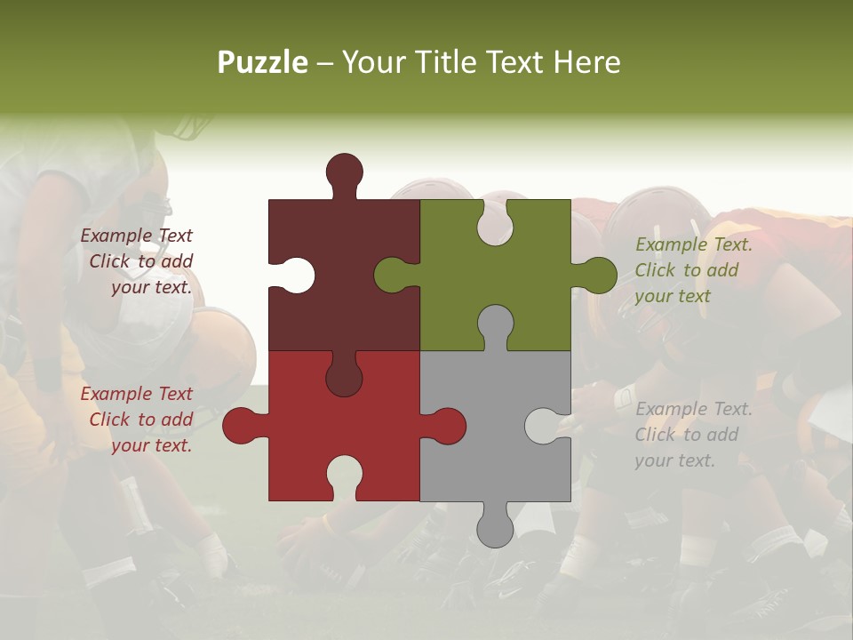 Person Yard Line Tackle PowerPoint Template