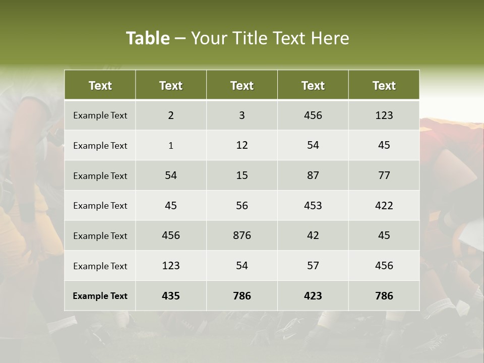 Person Yard Line Tackle PowerPoint Template