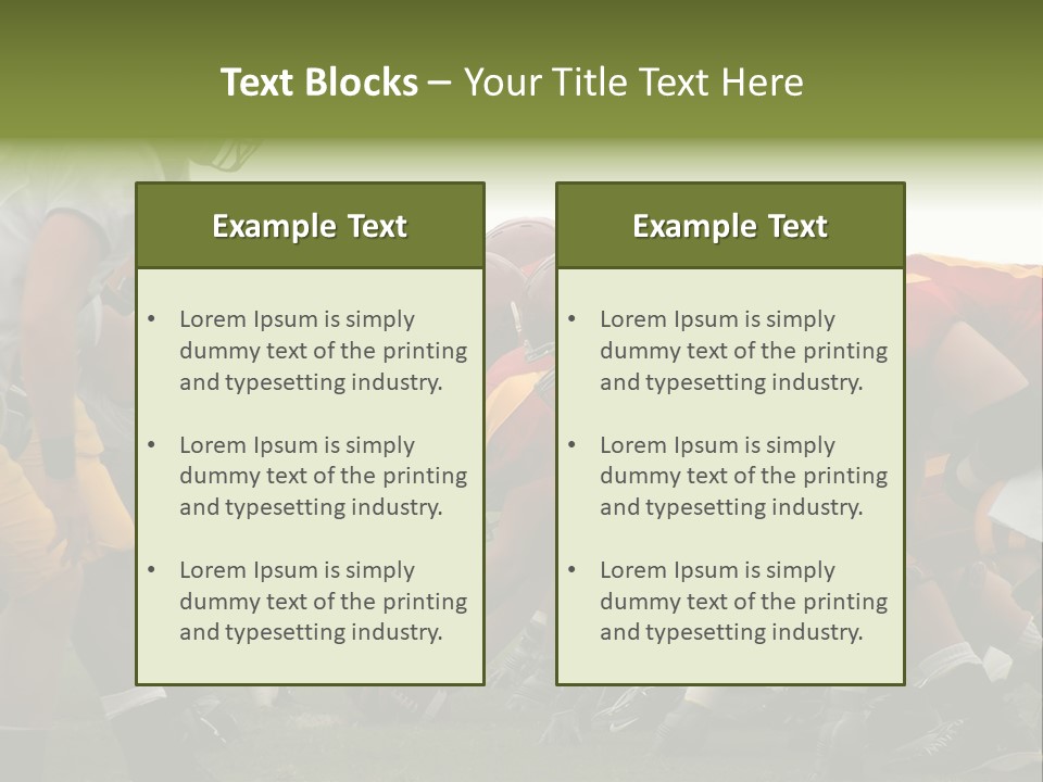 Person Yard Line Tackle PowerPoint Template