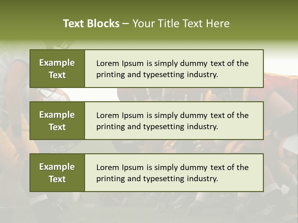 Person Yard Line Tackle PowerPoint Template