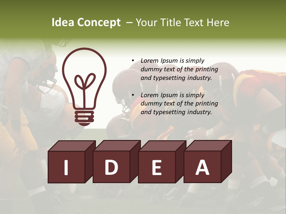 Person Yard Line Tackle PowerPoint Template