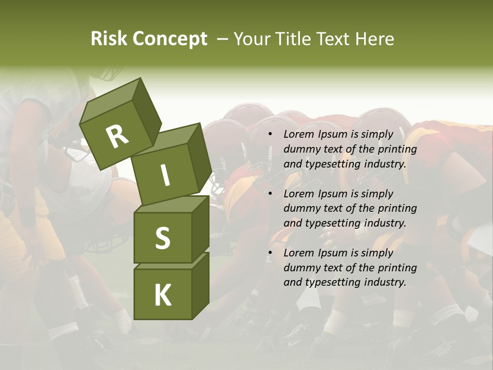 Person Yard Line Tackle PowerPoint Template