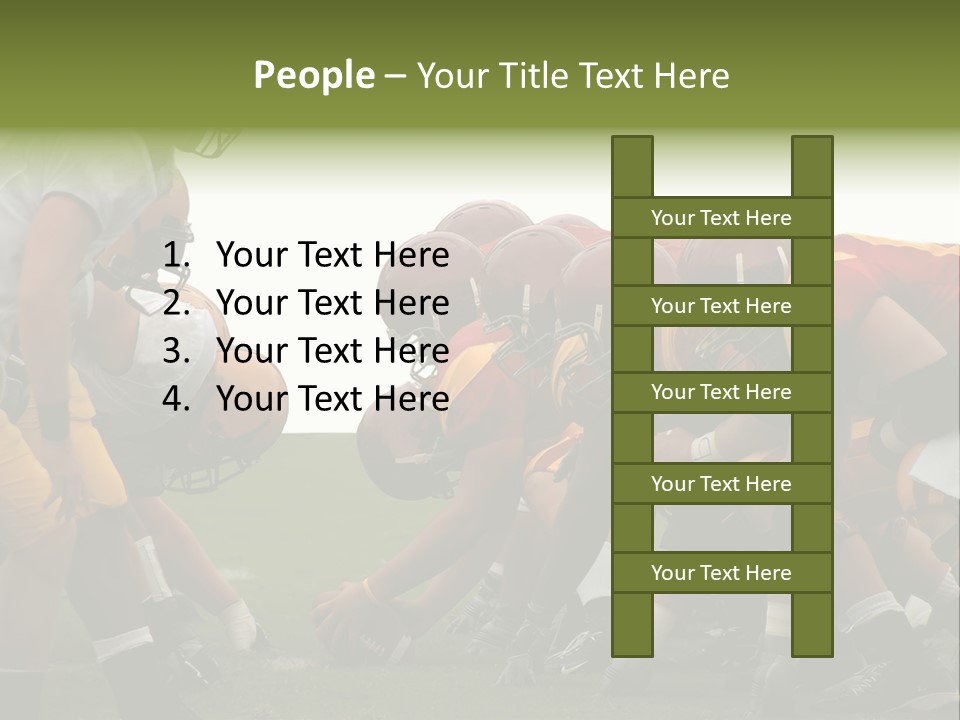 Person Yard Line Tackle PowerPoint Template