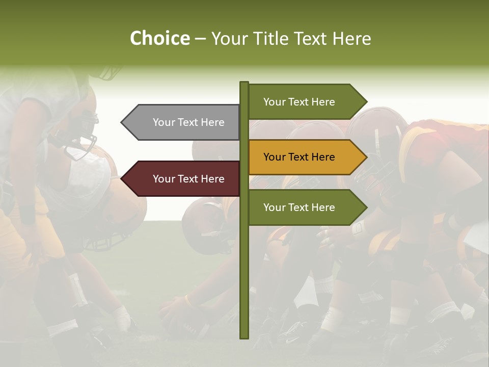 Person Yard Line Tackle PowerPoint Template