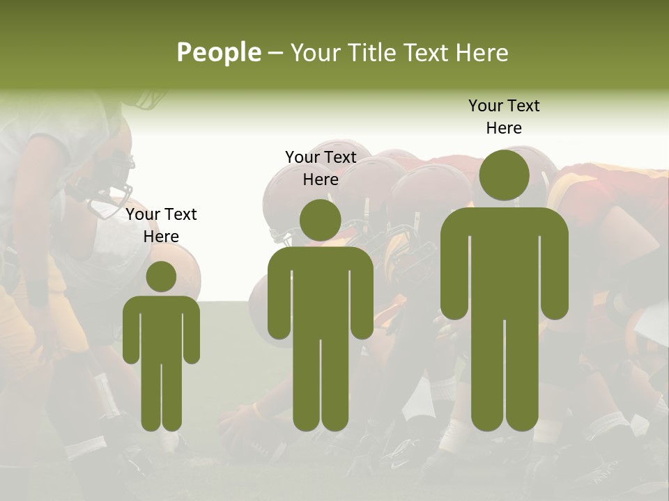 Person Yard Line Tackle PowerPoint Template