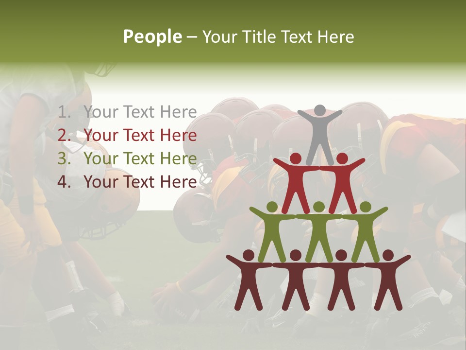 Person Yard Line Tackle PowerPoint Template