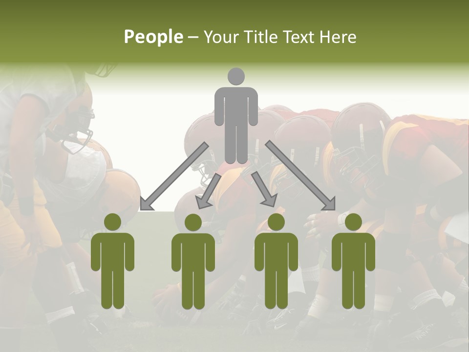 Person Yard Line Tackle PowerPoint Template