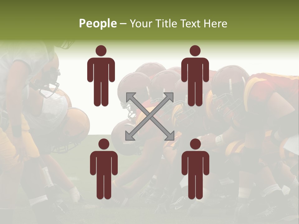 Person Yard Line Tackle PowerPoint Template
