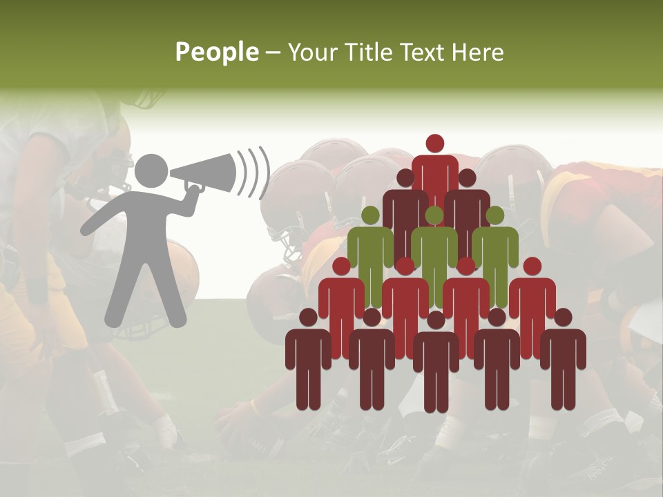 Person Yard Line Tackle PowerPoint Template