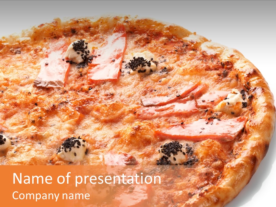 Slice Closeup Shot PowerPoint Template