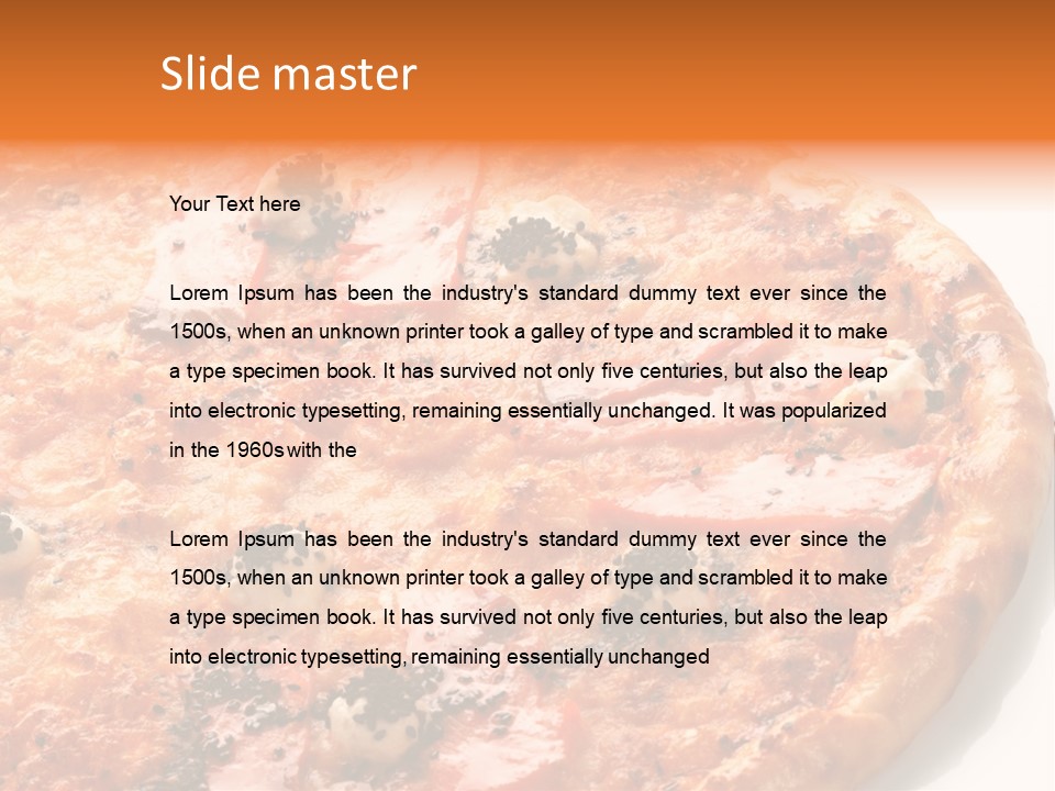Slice Closeup Shot PowerPoint Template