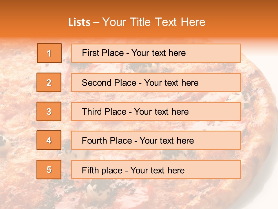 Slice Closeup Shot PowerPoint Template
