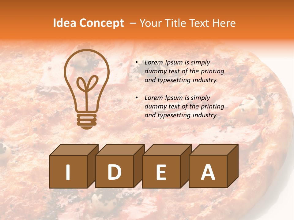 Slice Closeup Shot PowerPoint Template