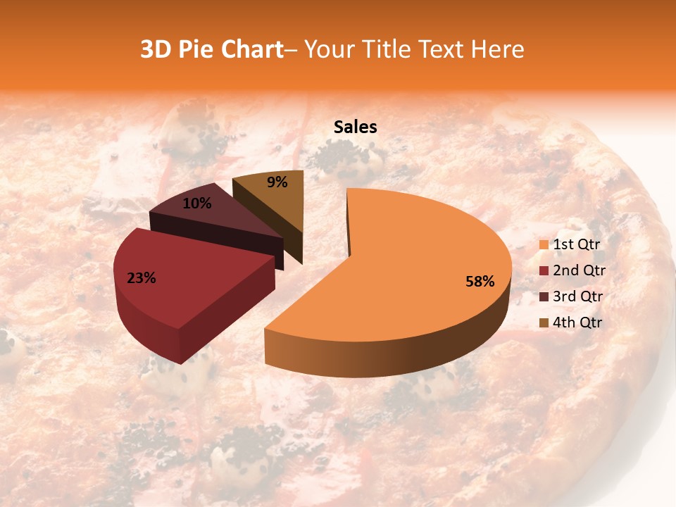 Slice Closeup Shot PowerPoint Template