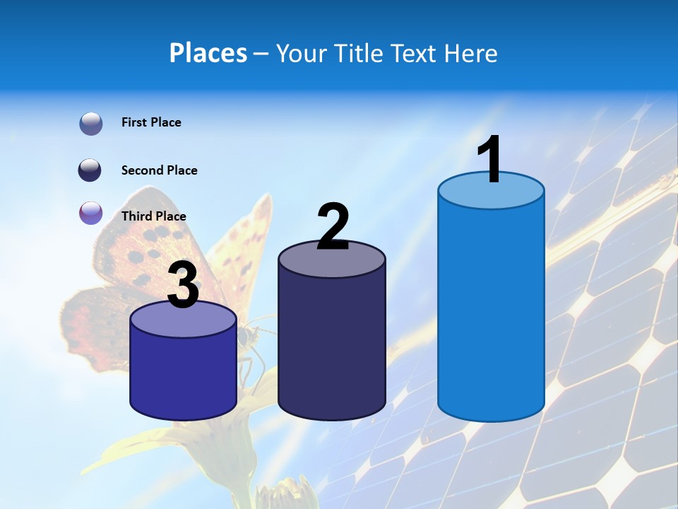 Butterfly Alternativ Blue PowerPoint Template