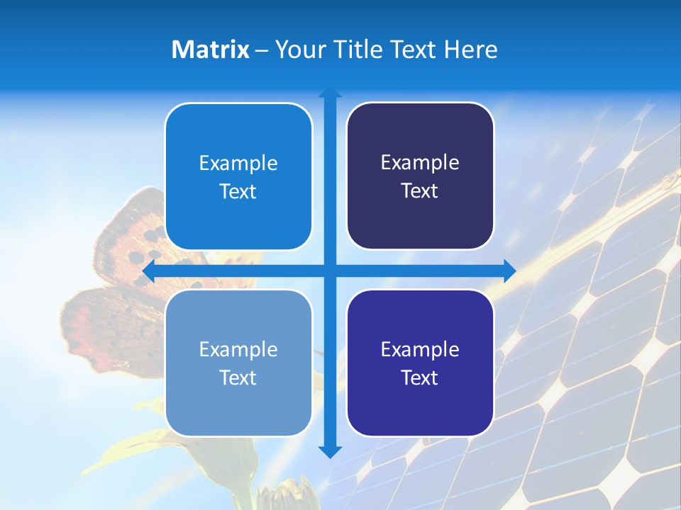 Butterfly Alternativ Blue PowerPoint Template