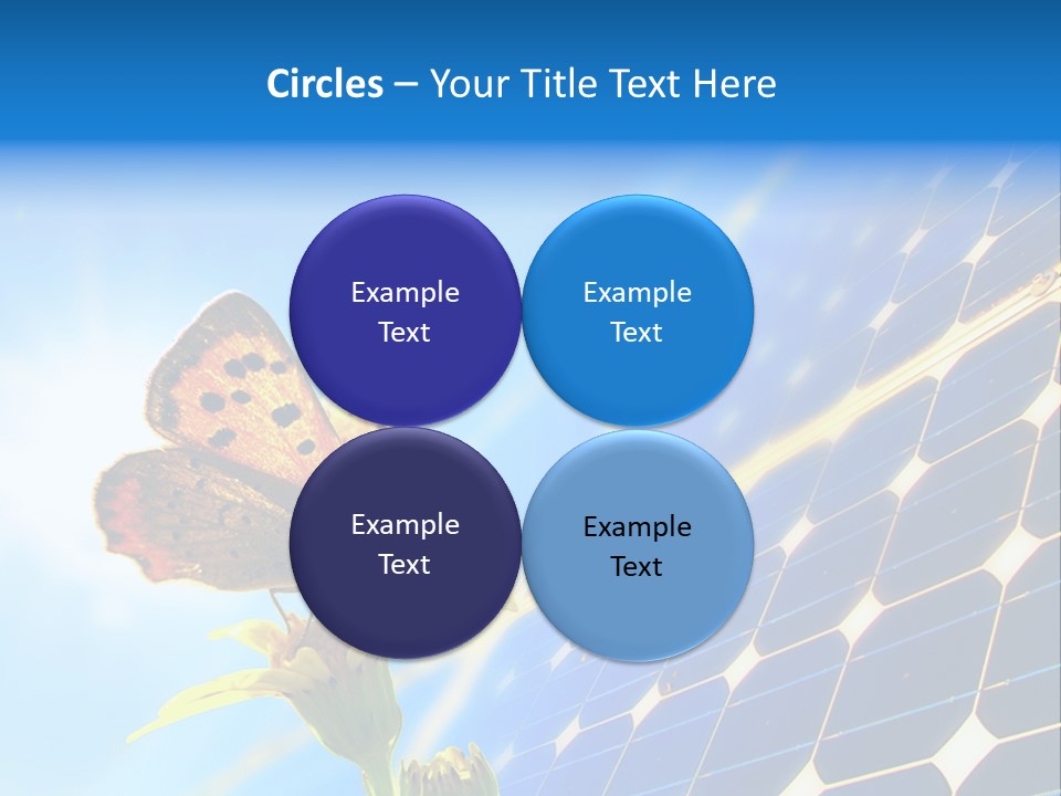 Butterfly Alternativ Blue PowerPoint Template