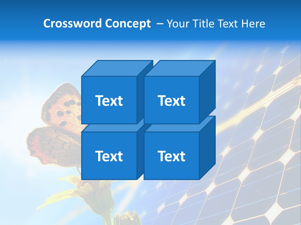 Butterfly Alternativ Blue PowerPoint Template