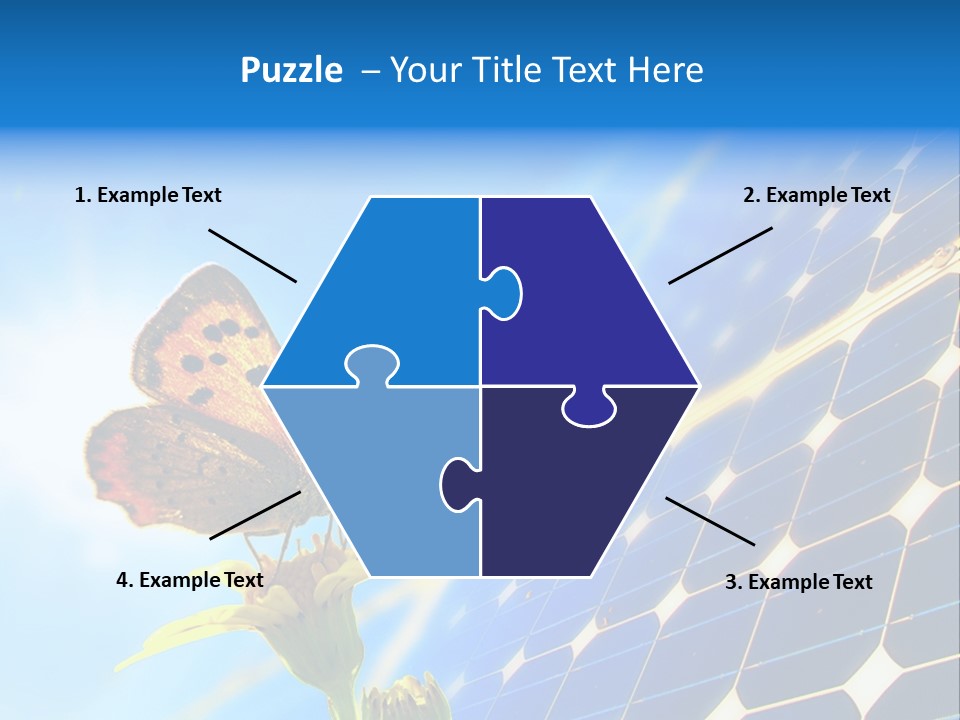 Butterfly Alternativ Blue PowerPoint Template