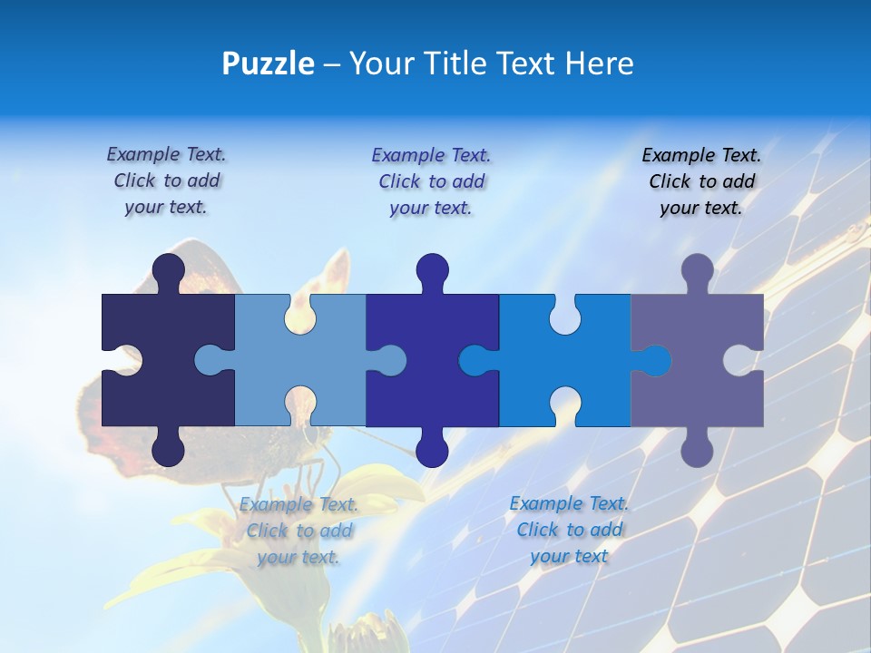 Butterfly Alternativ Blue PowerPoint Template