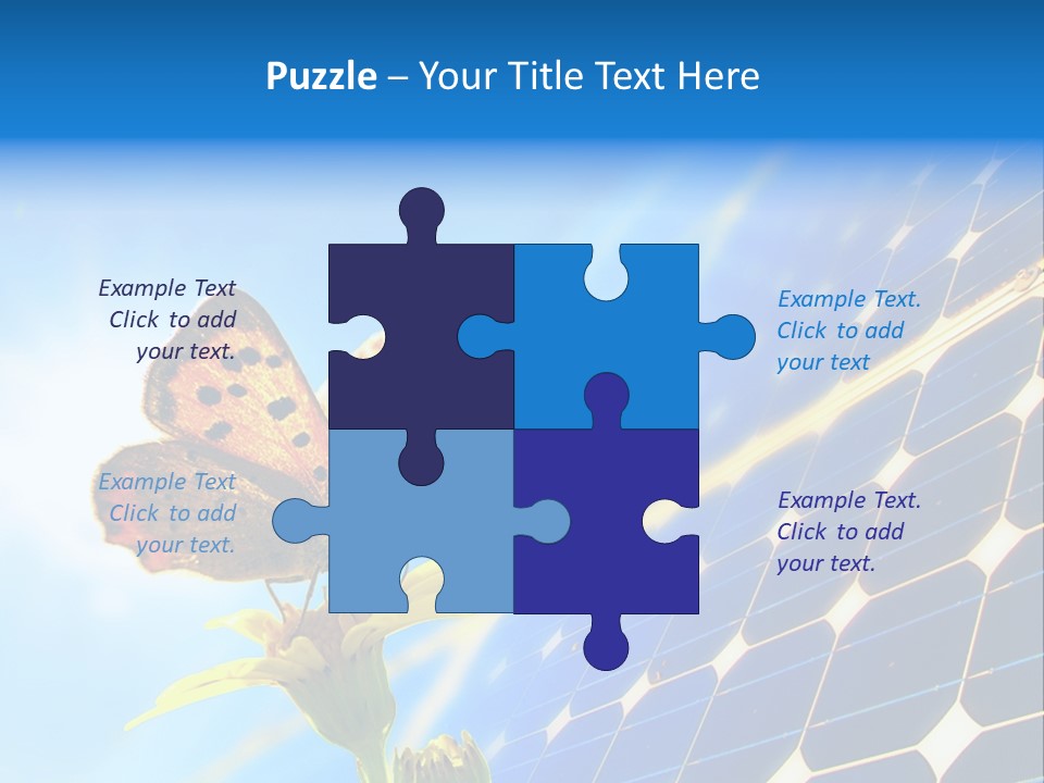 Butterfly Alternativ Blue PowerPoint Template