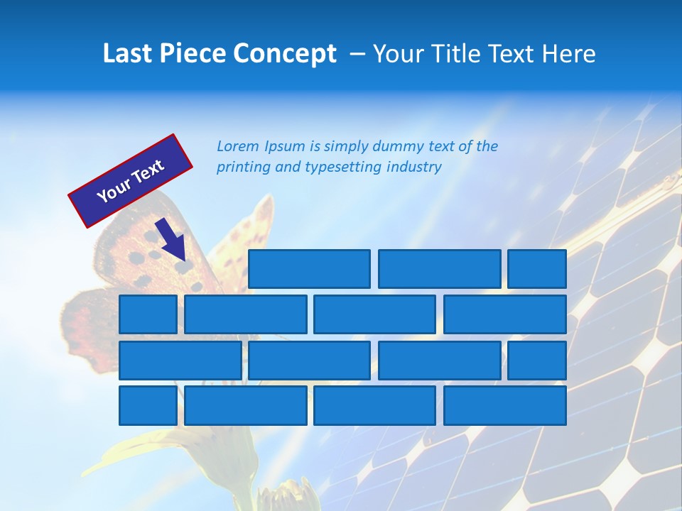 Butterfly Alternativ Blue PowerPoint Template