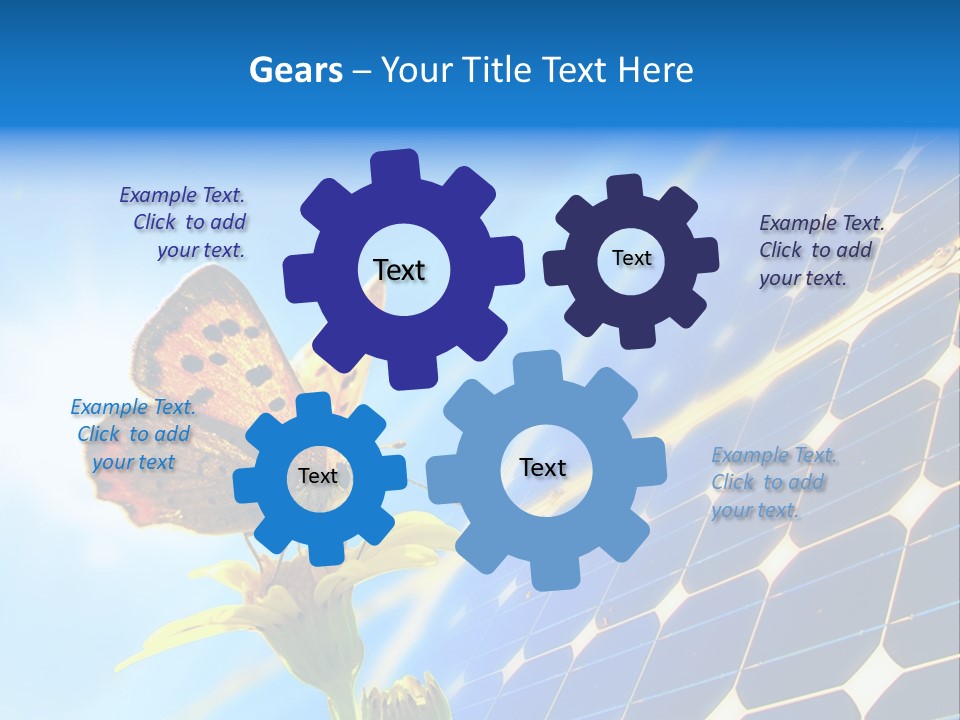 Butterfly Alternativ Blue PowerPoint Template