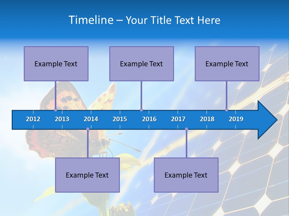 Butterfly Alternativ Blue PowerPoint Template