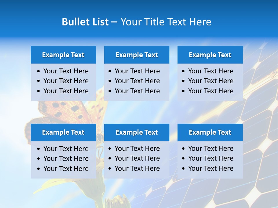 Butterfly Alternativ Blue PowerPoint Template