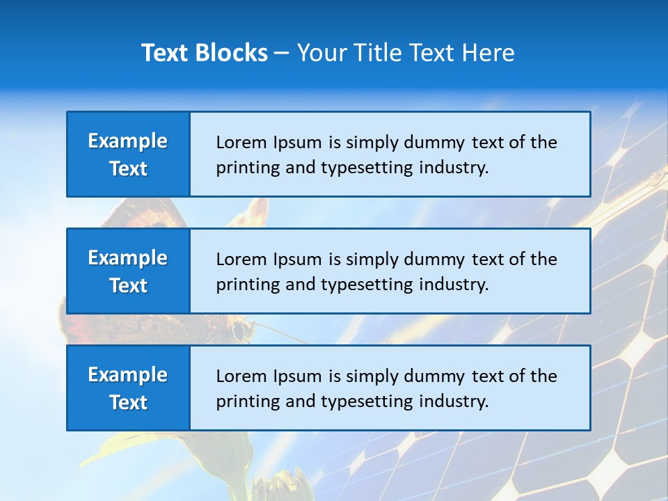 Butterfly Alternativ Blue PowerPoint Template