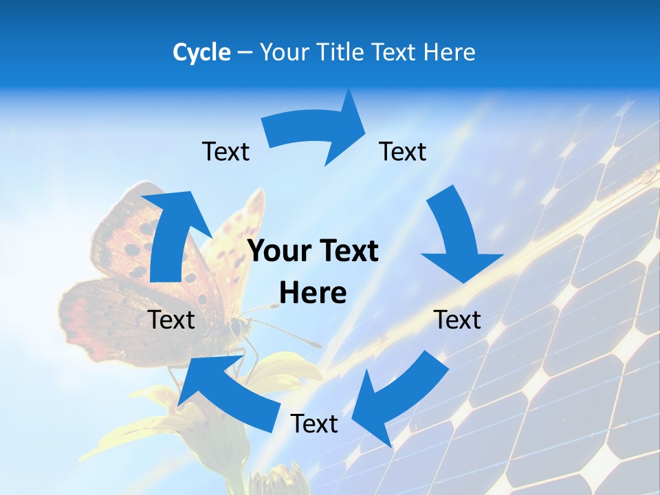 Butterfly Alternativ Blue PowerPoint Template